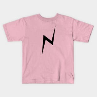 Lightning bolt (black) Kids T-Shirt